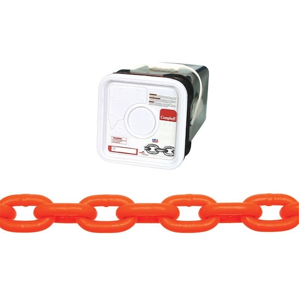Campbell Chain & Fittings Campbell 5/16 Oval Link Carbon Steel High Test High Visibility Chain 5/16 in. D X 60 ft. L HV0184526 - main